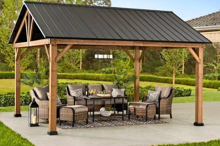 Furniture and Decor for a Gazebo