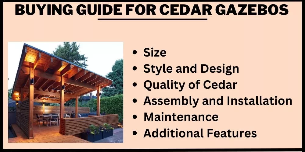 Buying Guide for Cedar Gazebos