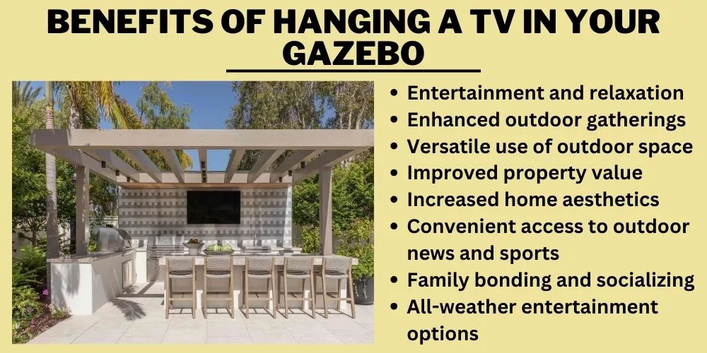 Benefits of hanging a TV in your gazebo